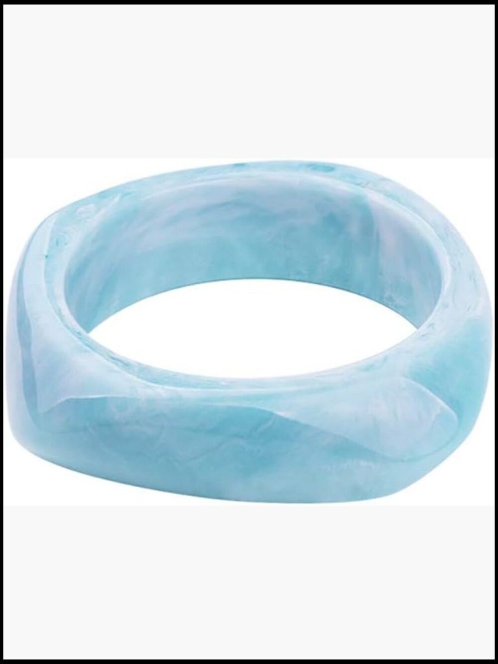 Chunky Geometric Acrylic Bangle Bracelet Irregular Transparent Cuff Wristband